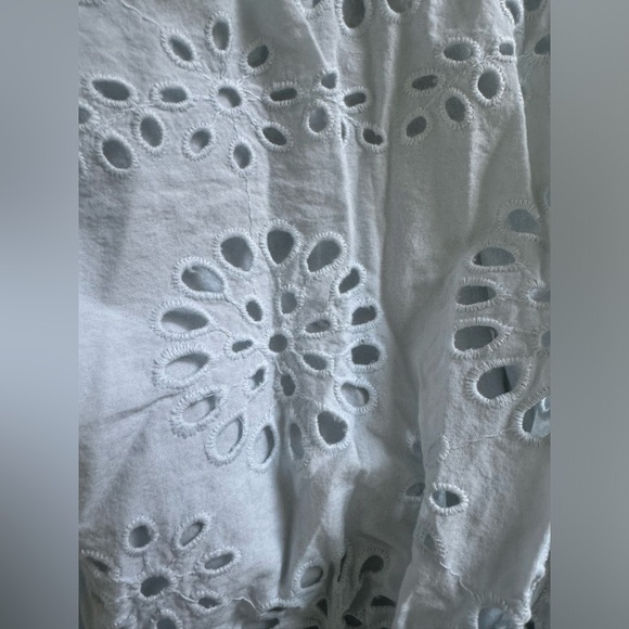 Loft Soft Blue Eyelet Lace Sleeveless Dress Size XL - Picture 5 of 6